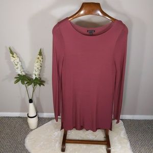 Eileen Fisher Semi-Sheer Pink Tunic Top Sz M MiUSA